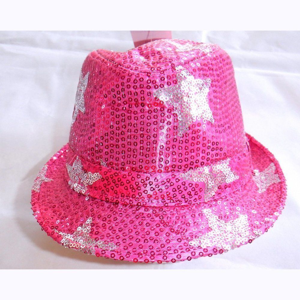 Star and pink sequins show hat